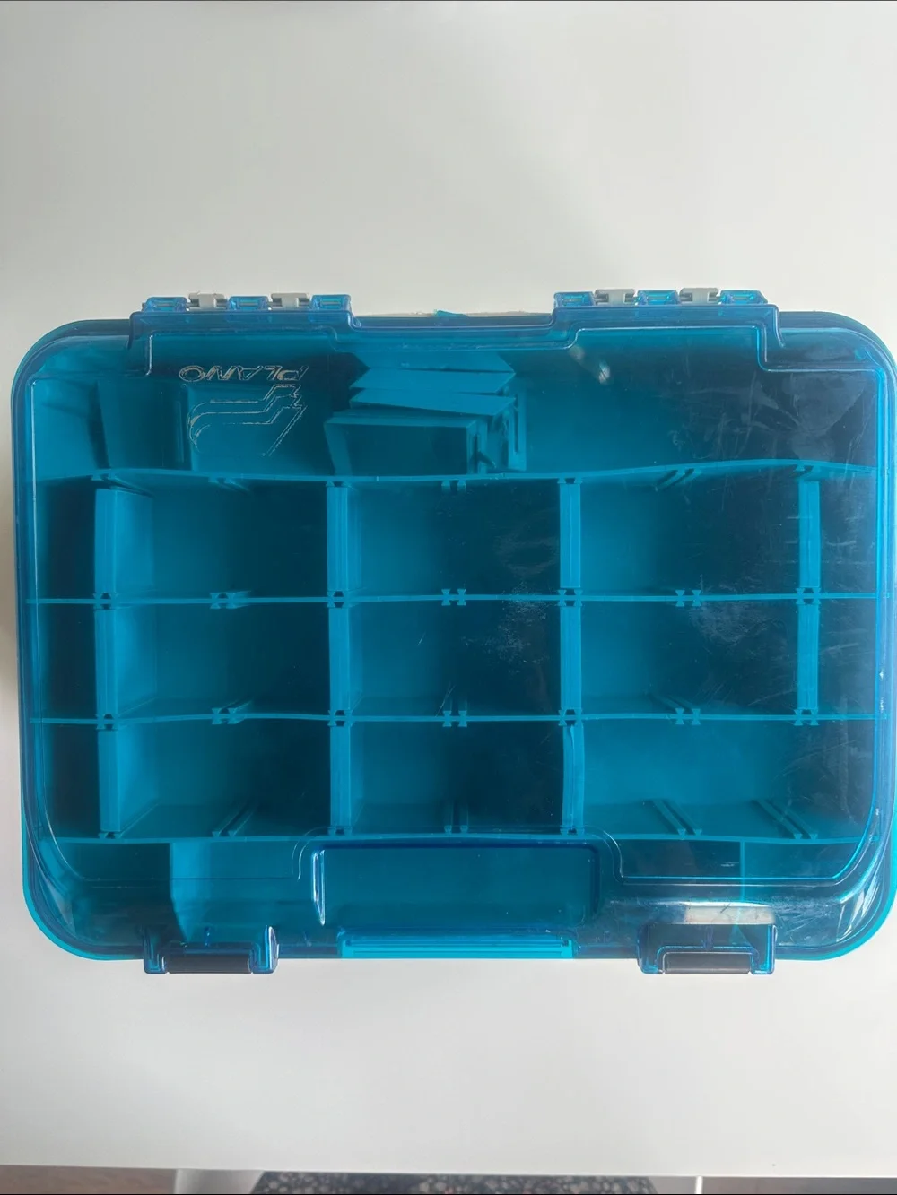 Plano-Magnum Satchel-Clear Blue Multi-Compartment Plastic Storage Box